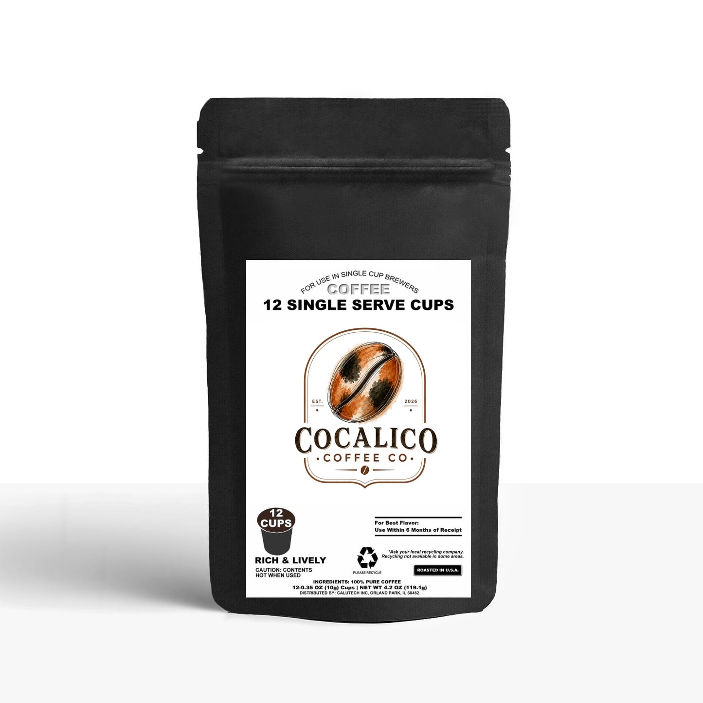 12 Pack Single Serve Coffee Capsules